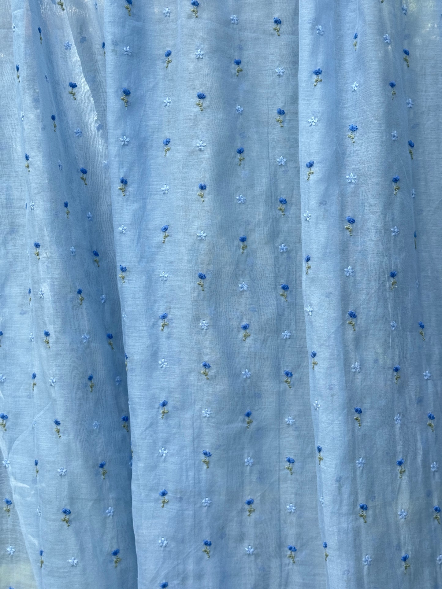 Embroidered 40 gm Banarasi Chanderi Fabric