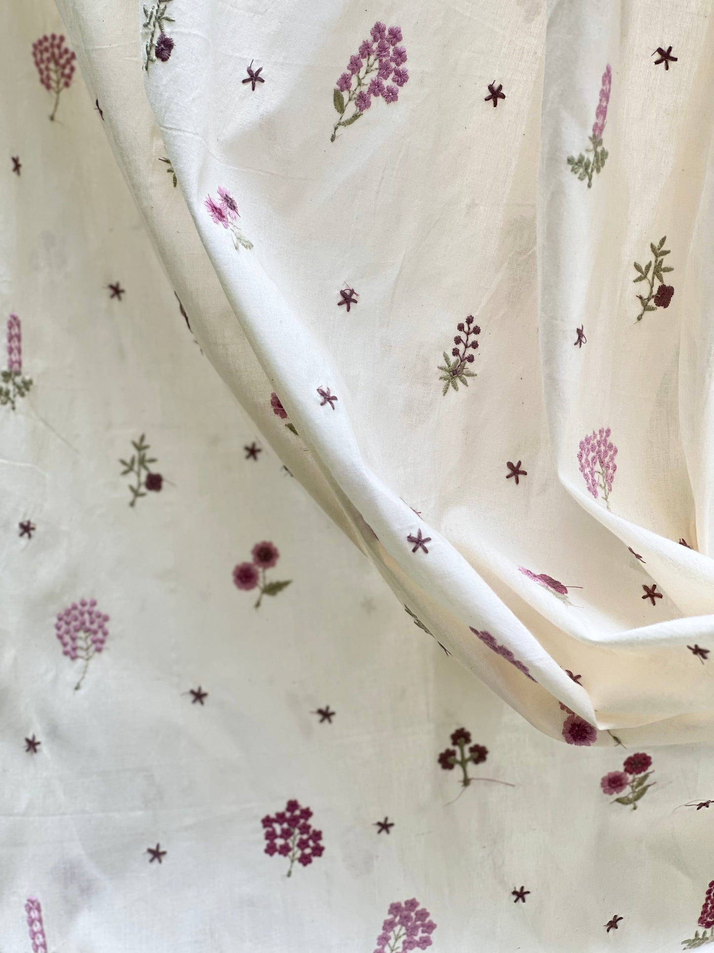 Embroidered Kora Cotton Fabric