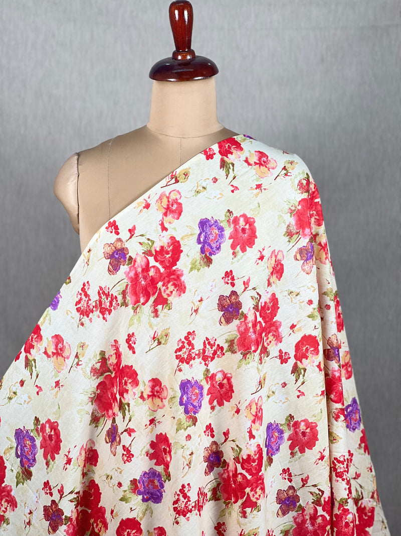 Printed Mulmul Cotton  Fabric