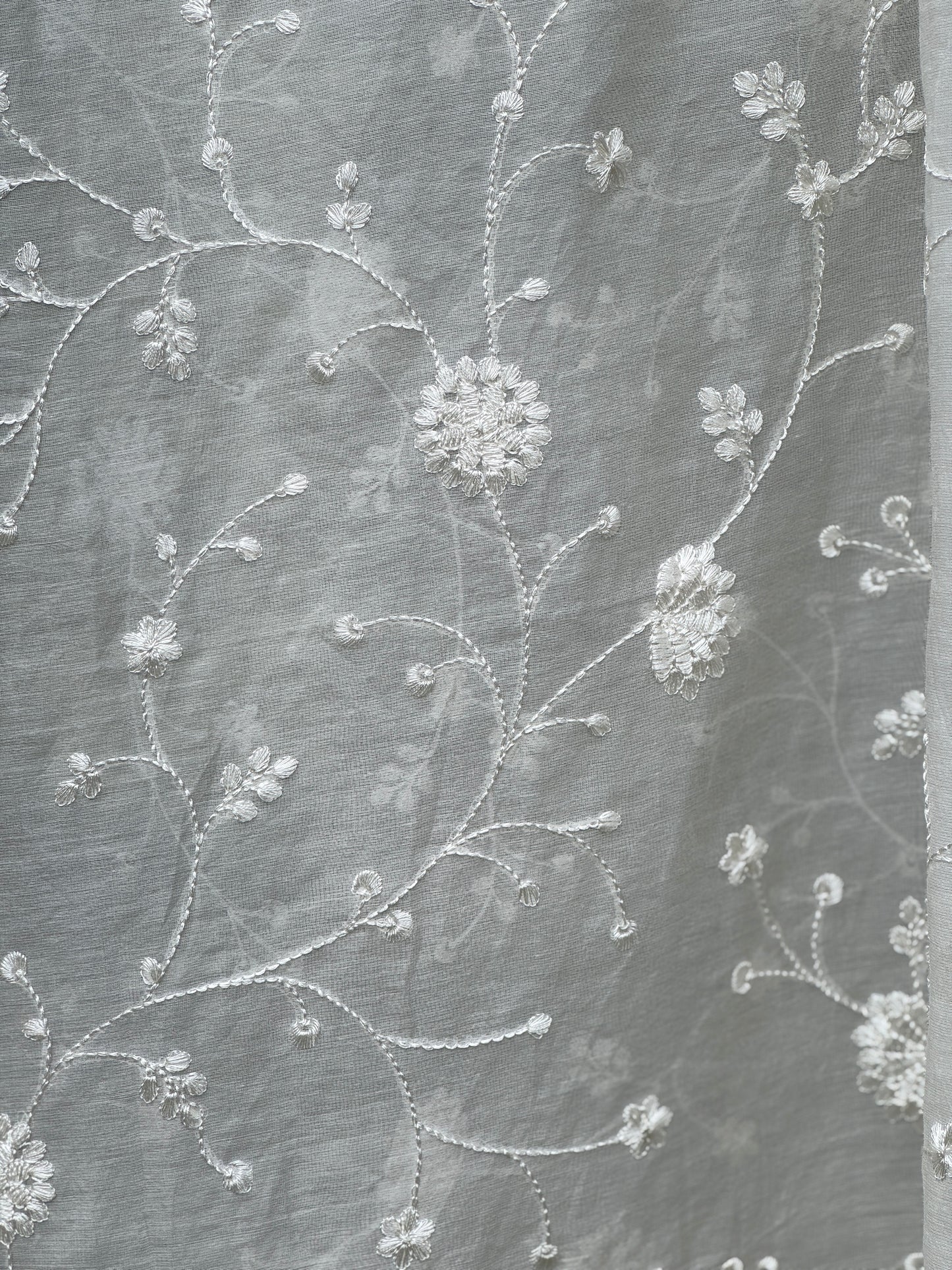 Applique  Embroidered Chanderi Dupatta