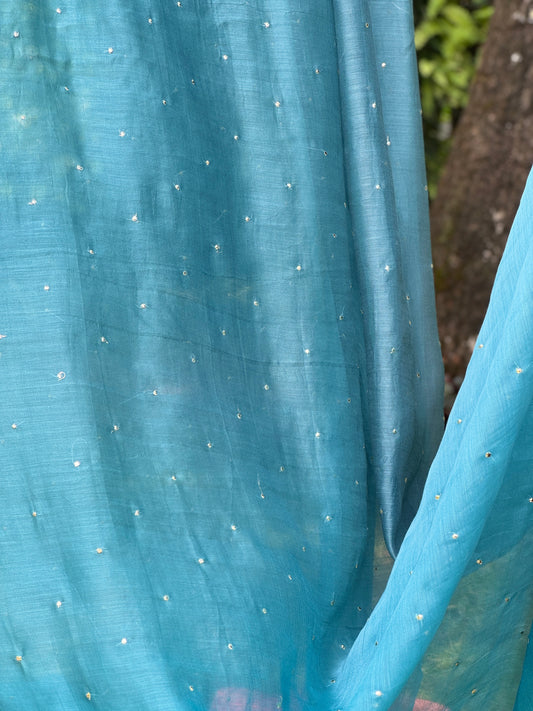 Embroidered 4D Banarasi Silk Chanderi Fabrics