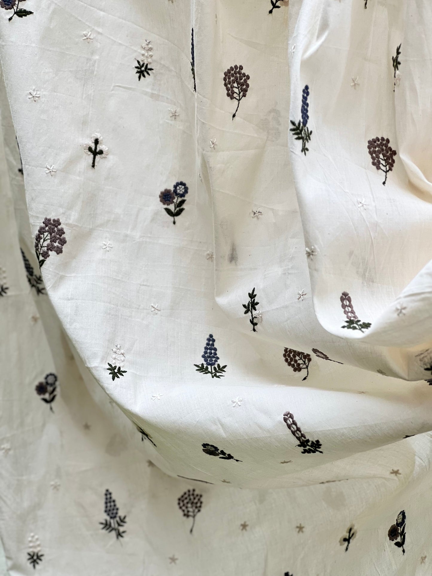 Embroidered Kora Cotton Fabric