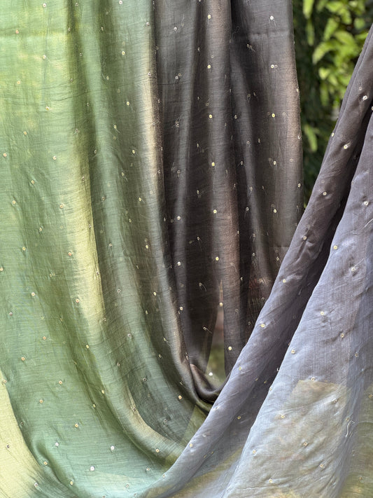 Embroidered 4D Banarasi Silk Chanderi Fabrics