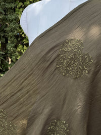 Embroidered 40 gm Banarasi Chanderi Fabric