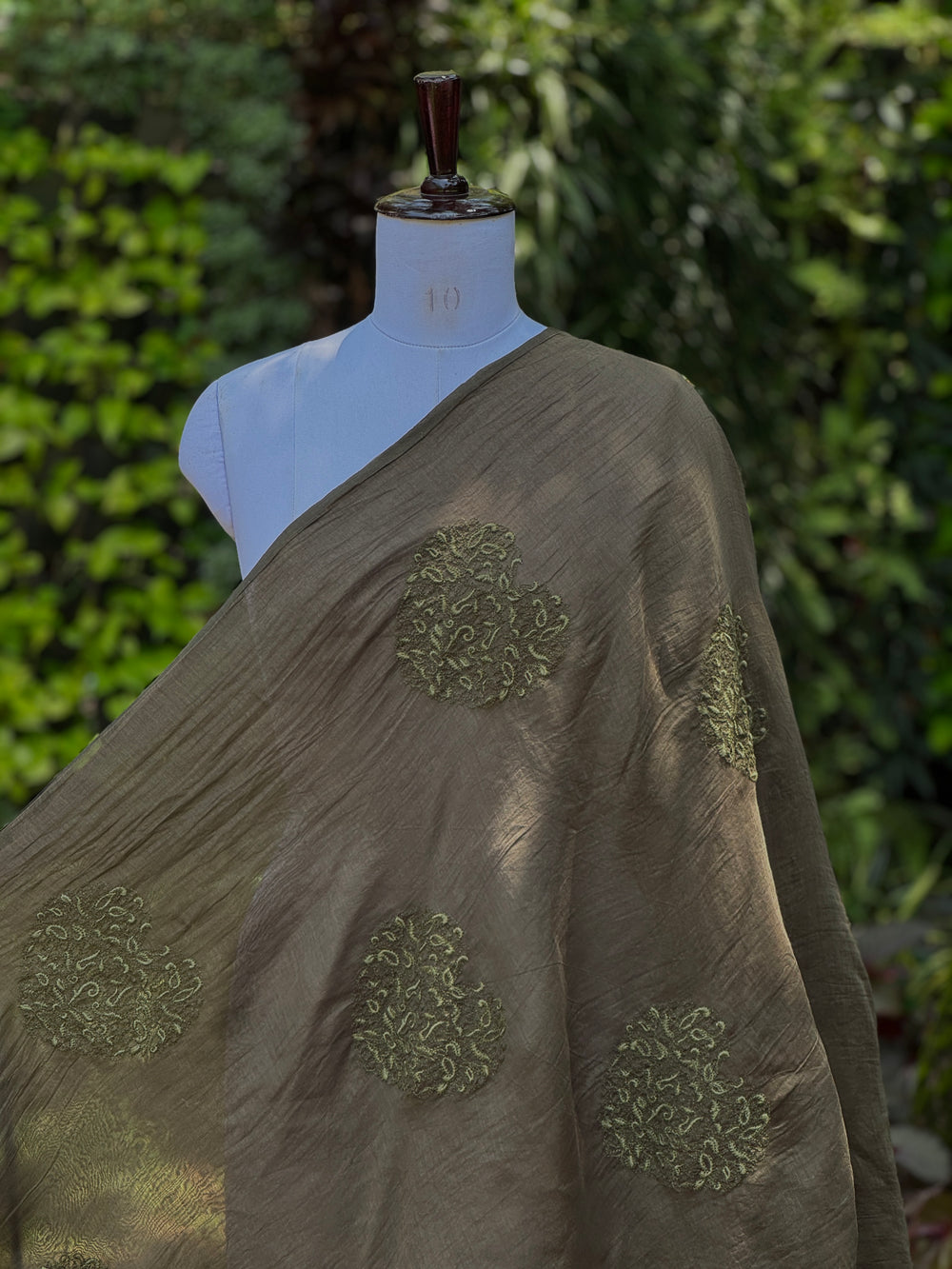 Embroidered 40 gm Banarasi Chanderi Fabric