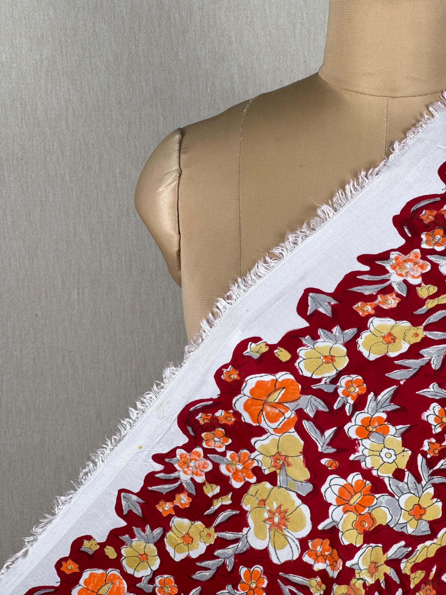 Block Printed Modal Satin Fabrics