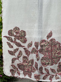 Applique Embroidered Chanderi Dupatta