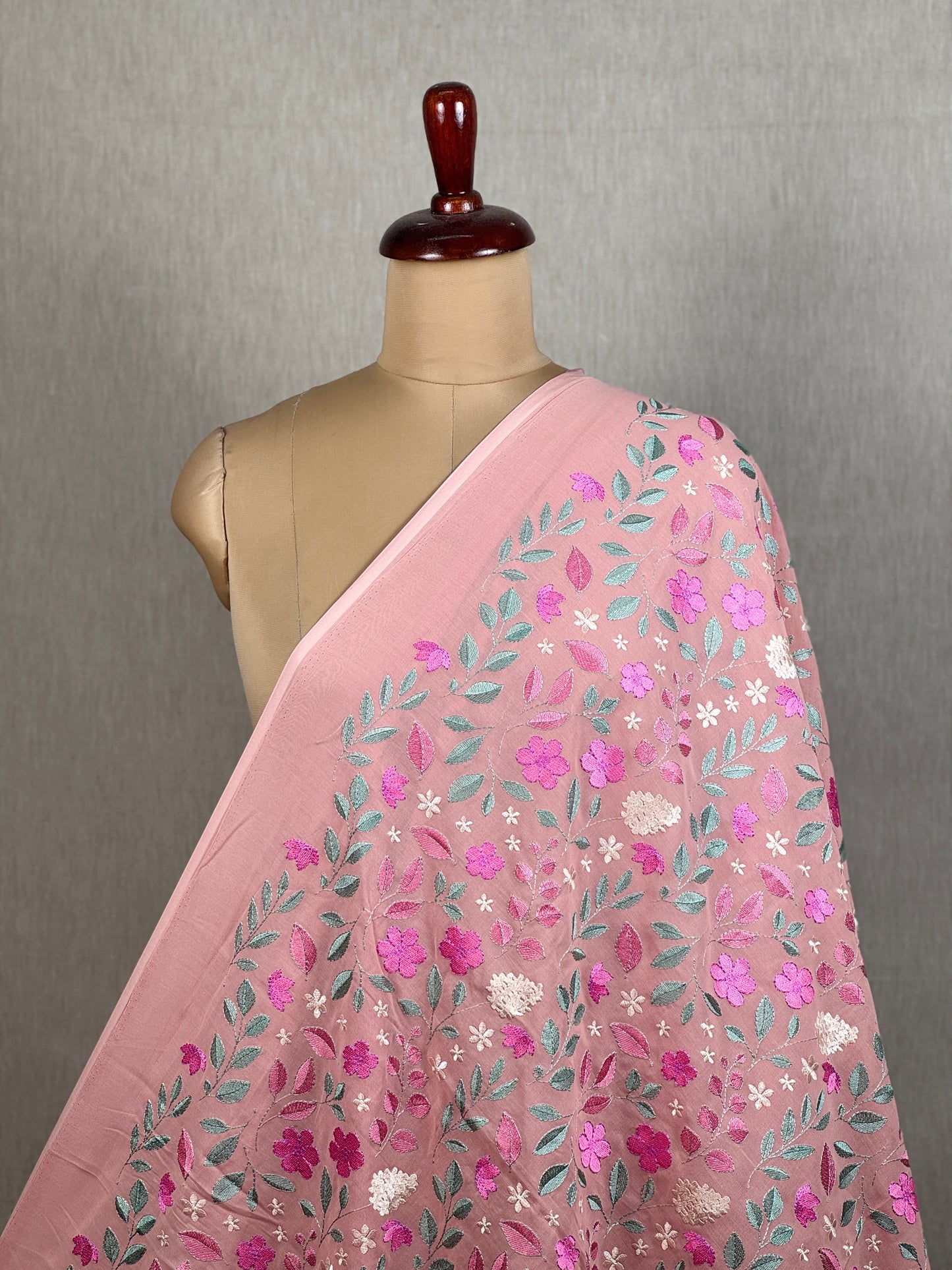 Embroidered Rubia Cotton Fabric