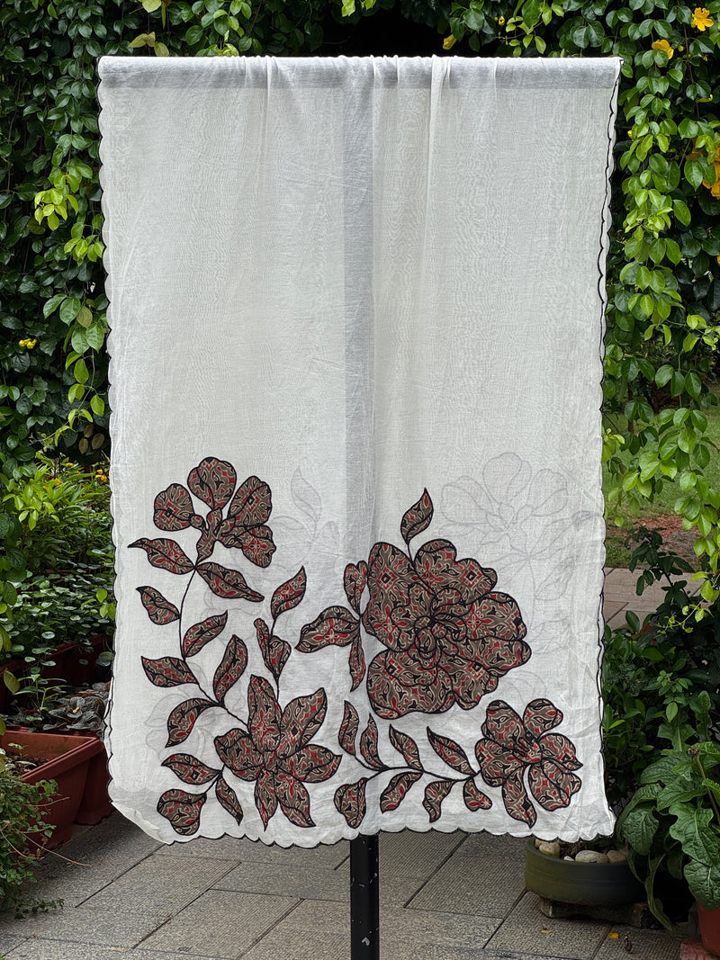 Applique Embroidered Chanderi Dupatta