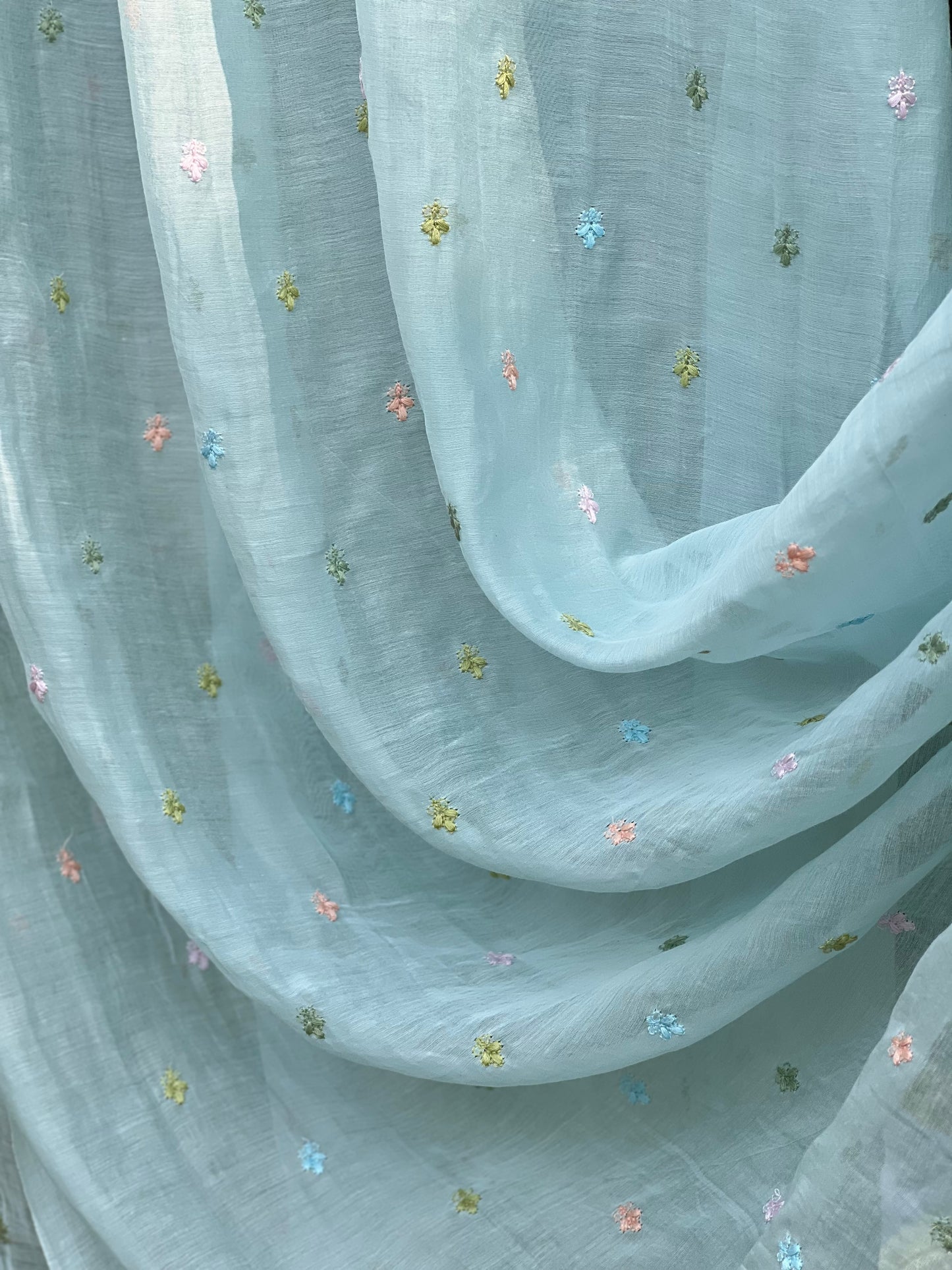 Embroidered 40gm Banarasi Chanderi Fabrics