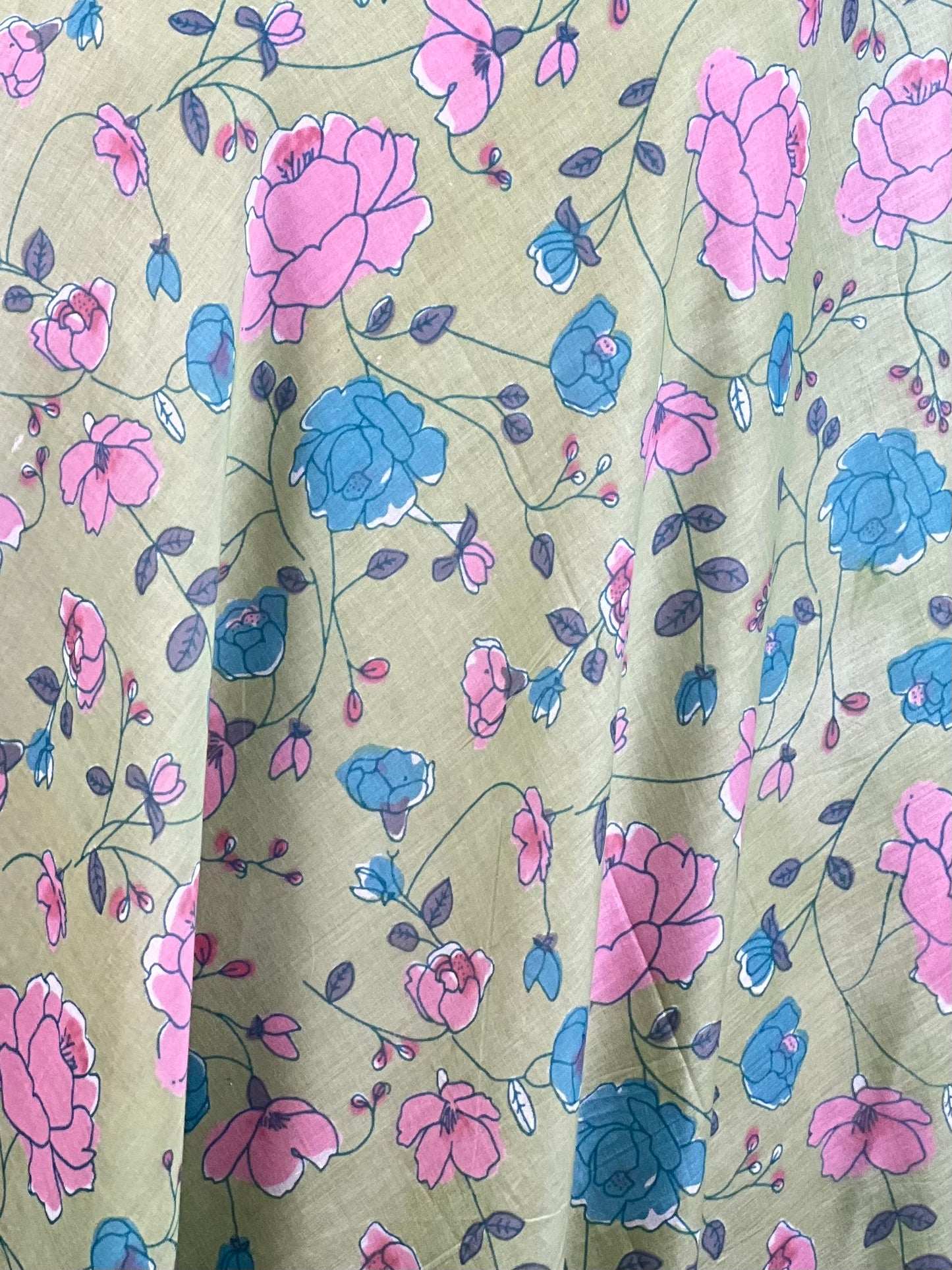 Printed Mulmul Cotton  Fabric