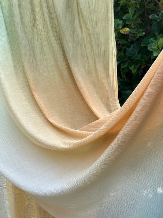 Ombré dyed 4D Crush Cotton Fabric