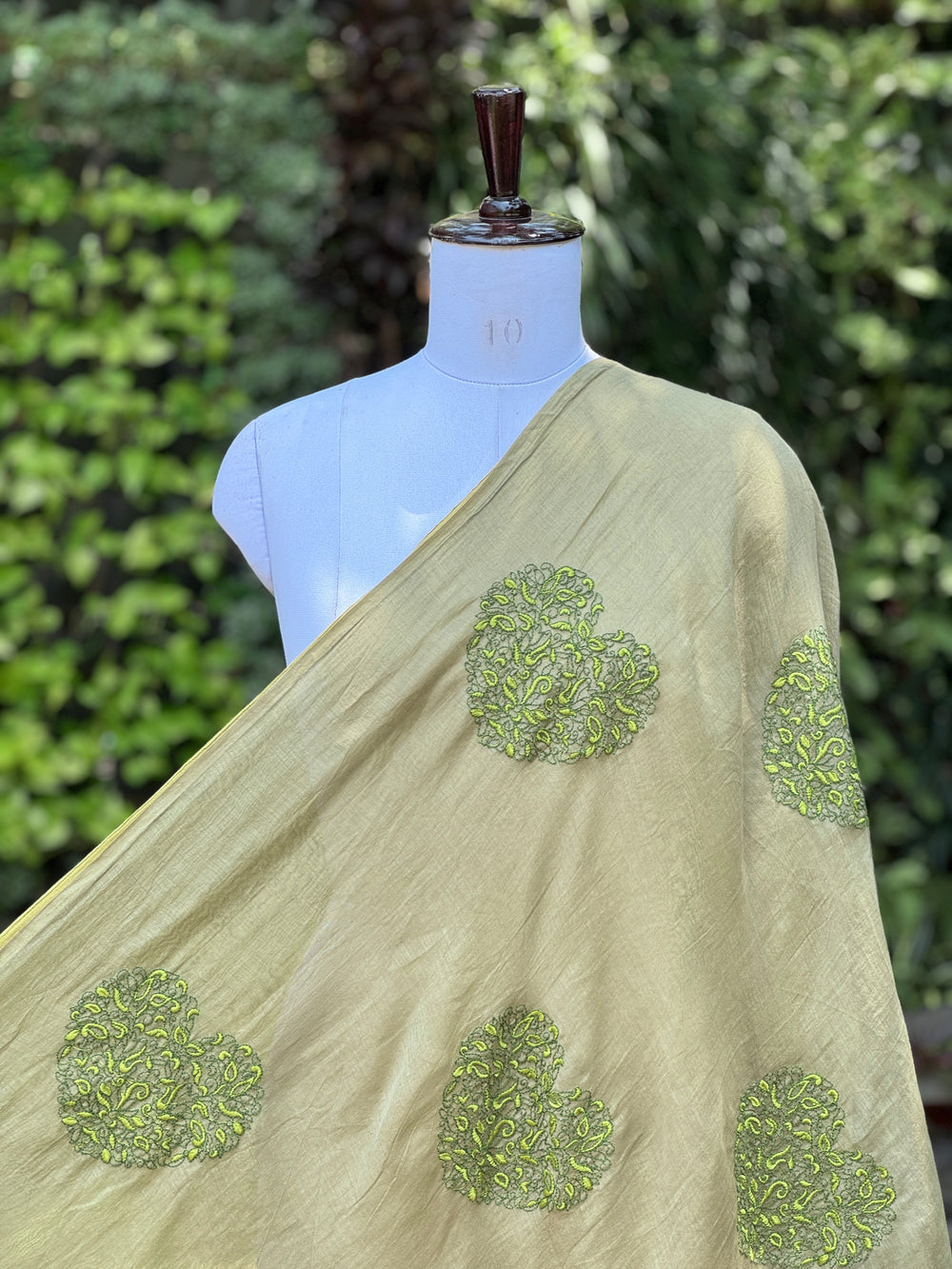 Embroidered 40 gm Banarasi Chanderi Fabric