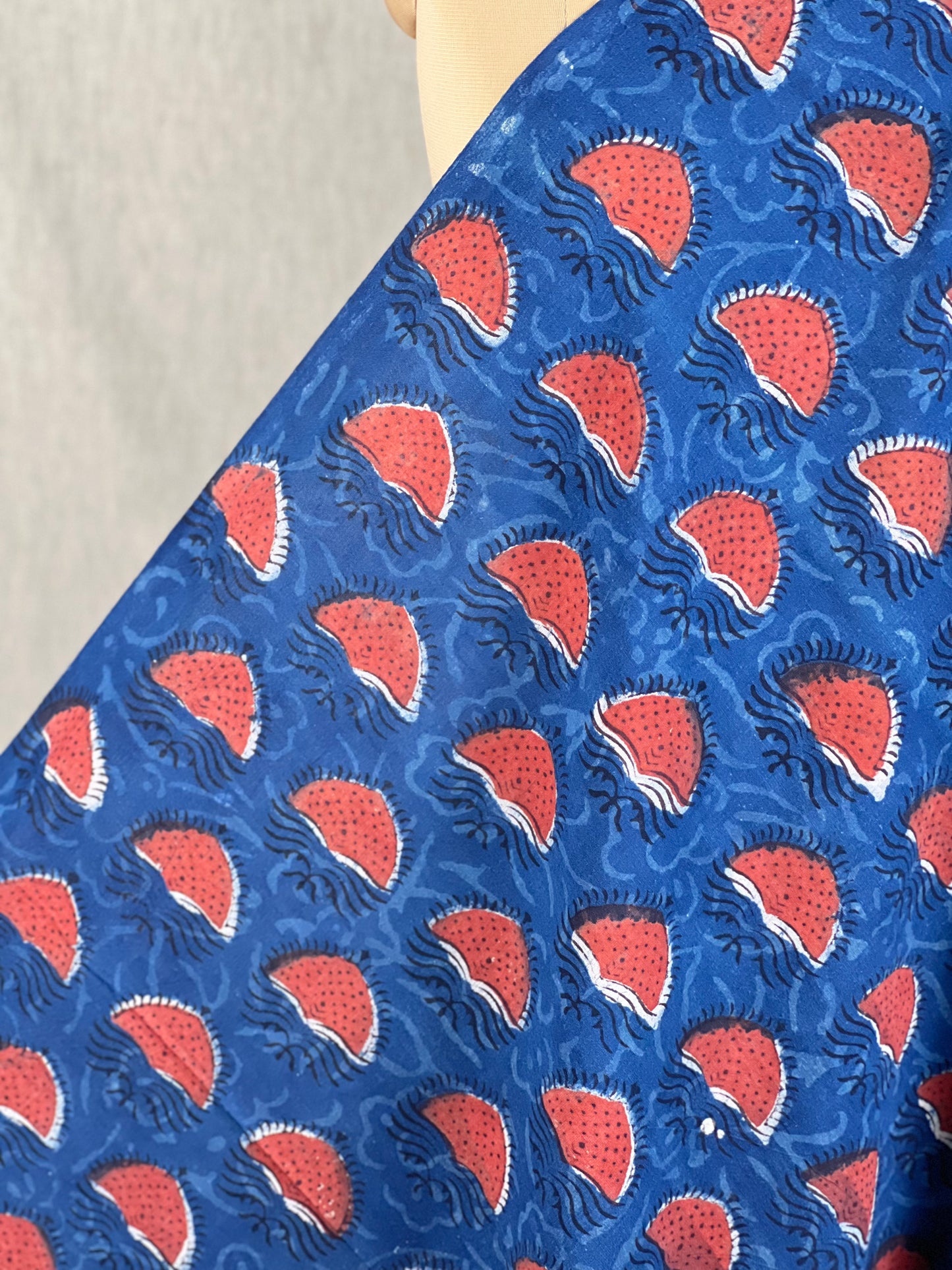 Bagru Hand-Printed Cambric Cotton Fabrics