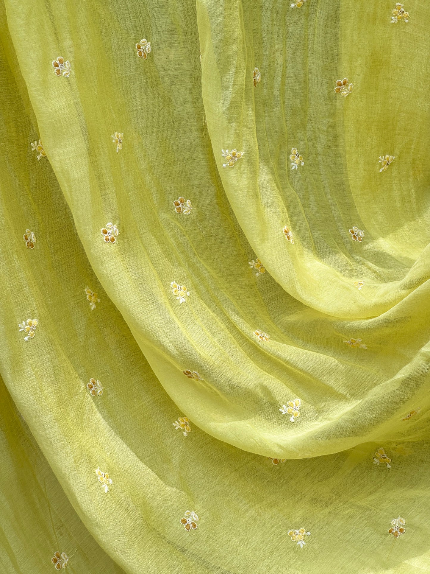Embroidered 40 gm Banarasi Chanderi Fabric