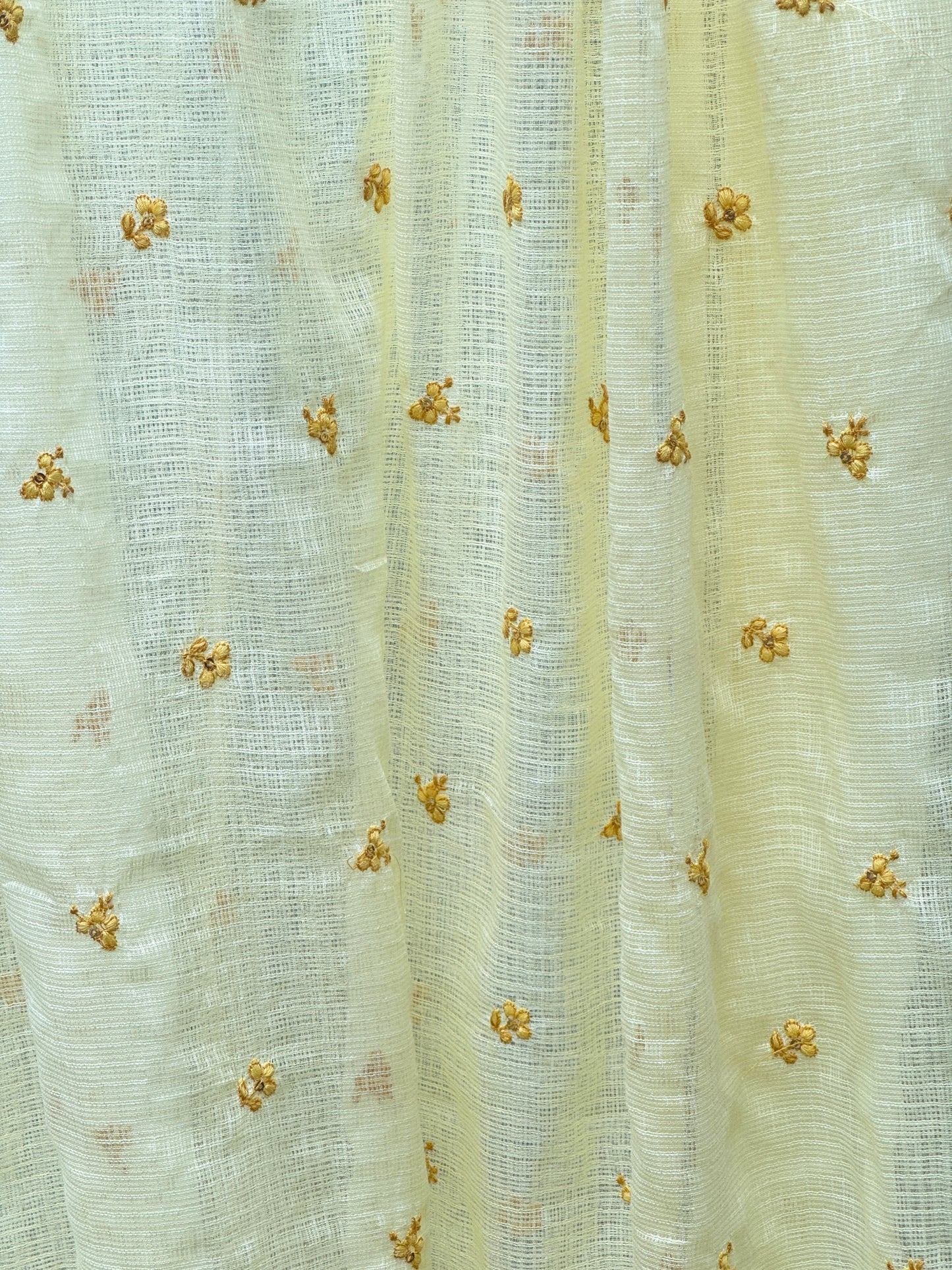Embroidered Kota Fabric
