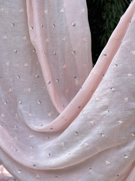 Embroidered 40 gm Banarasi Chanderi Fabric