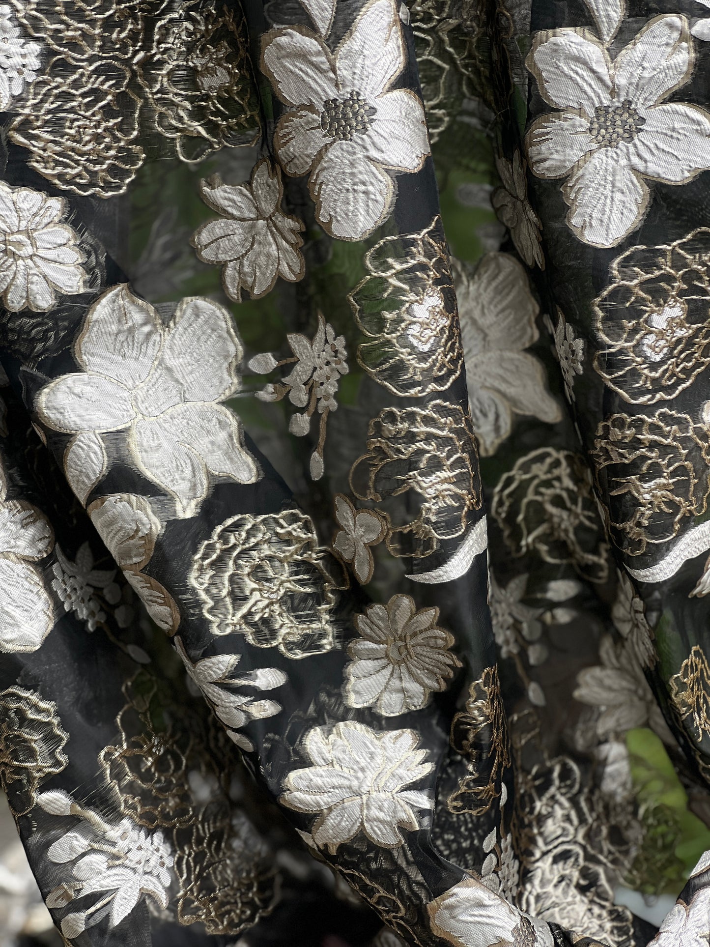 Imported Jacquard Organza Fabric