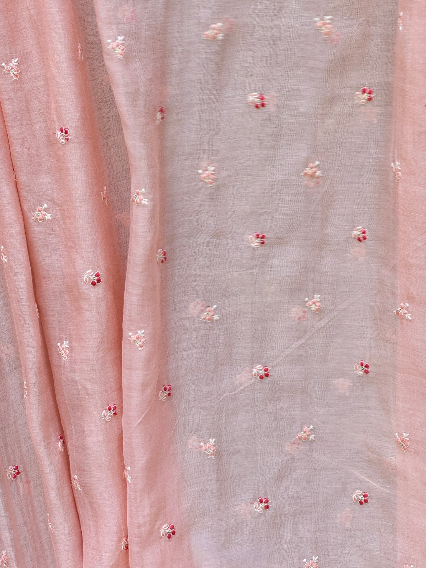 Embroidered 40 gm Banarasi Chanderi Fabric