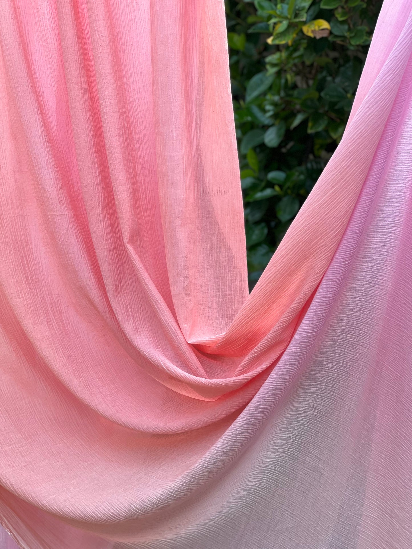 Ombré dyed 4D Crush Cotton Fabric