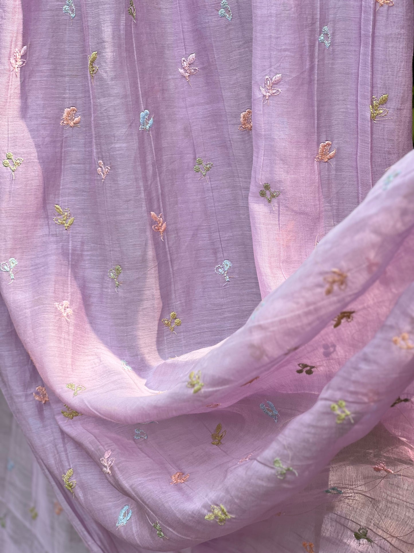 Embroidered 40gm Banarasi Chanderi Fabrics