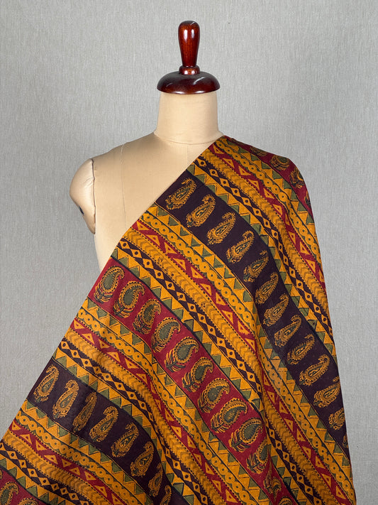 Kalamkari Printed Dobby Cotton Fabric