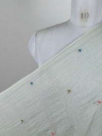 Pearl Embroidered 40gm Banarasi Chanderi Fabrics