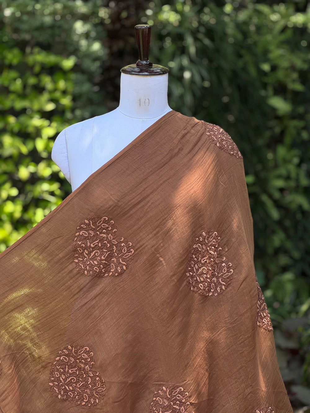 Embroidered 40 gm Banarasi Chanderi Fabric