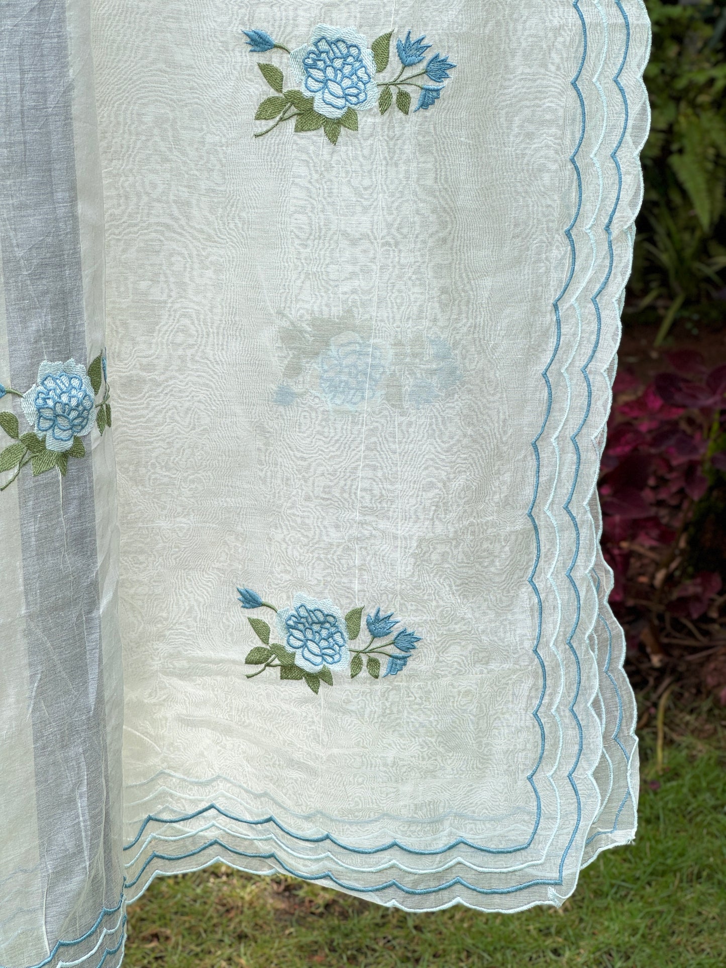 Embroidered Chanderi Dupatta