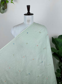 Pearl Embroidered 40gm Banarasi Chanderi Fabrics
