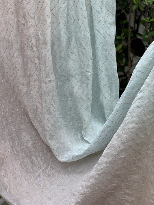 4D Banarasi Silk Chanderi With Zari Gota Work