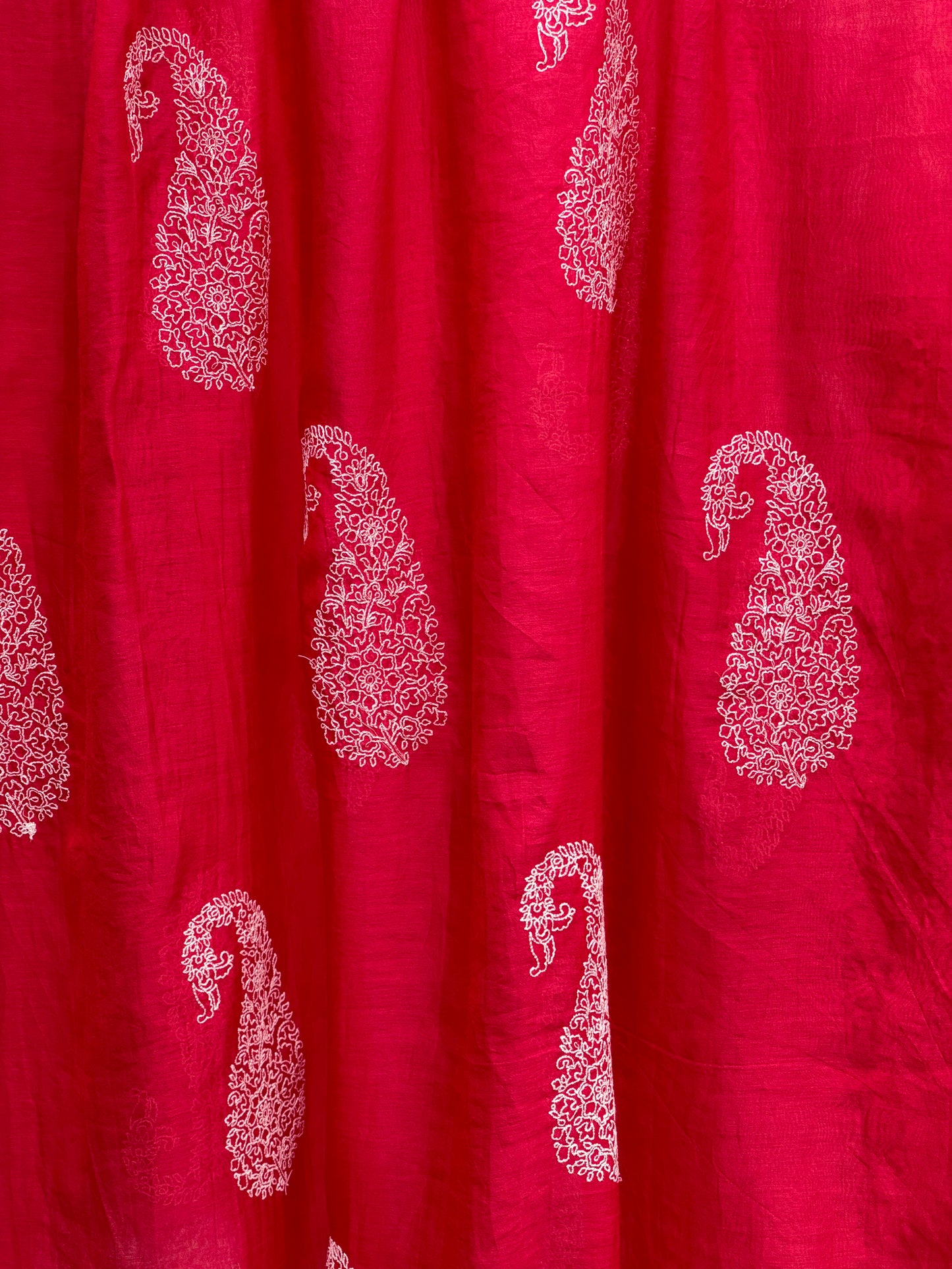 Embroidered 40 gm Banarasi Chanderi Fabric