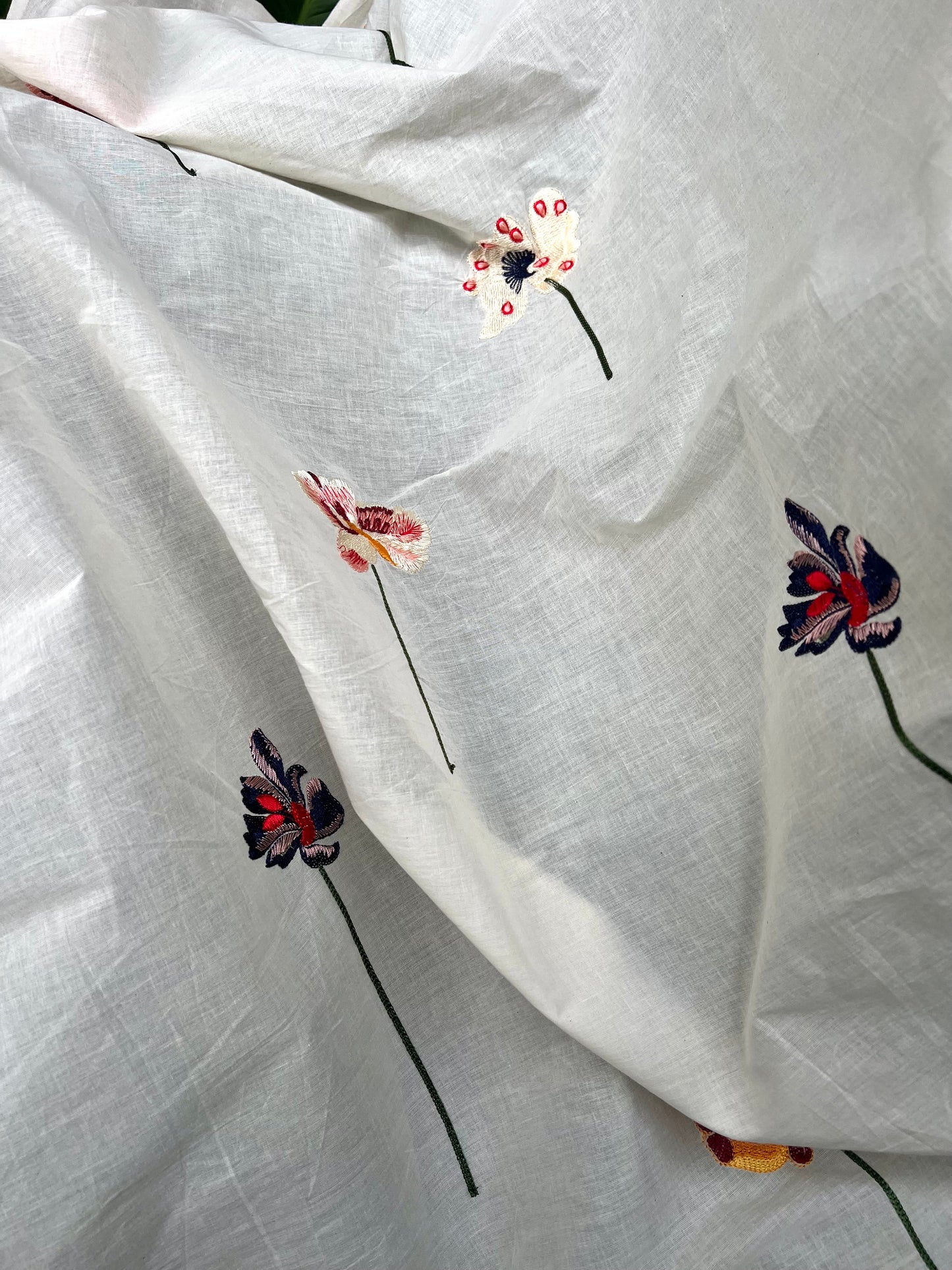 Embroidered Kora Cotton Fabric