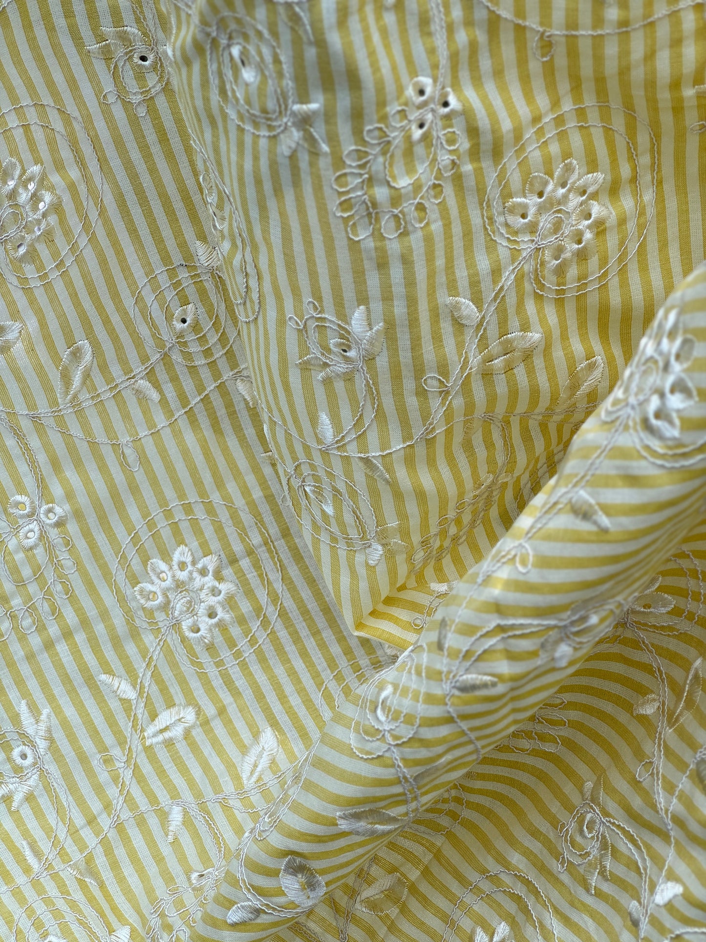 Embroidered Handloom Cotton Fabric