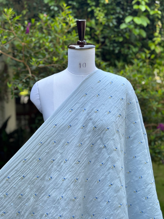 Embroidered 40gm Banarasi Chanderi Fabrics