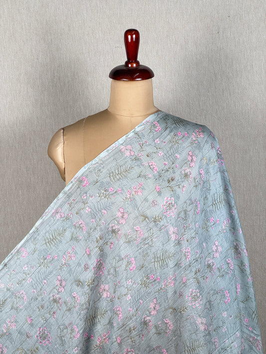 Printed Malai Chanderi Fabric