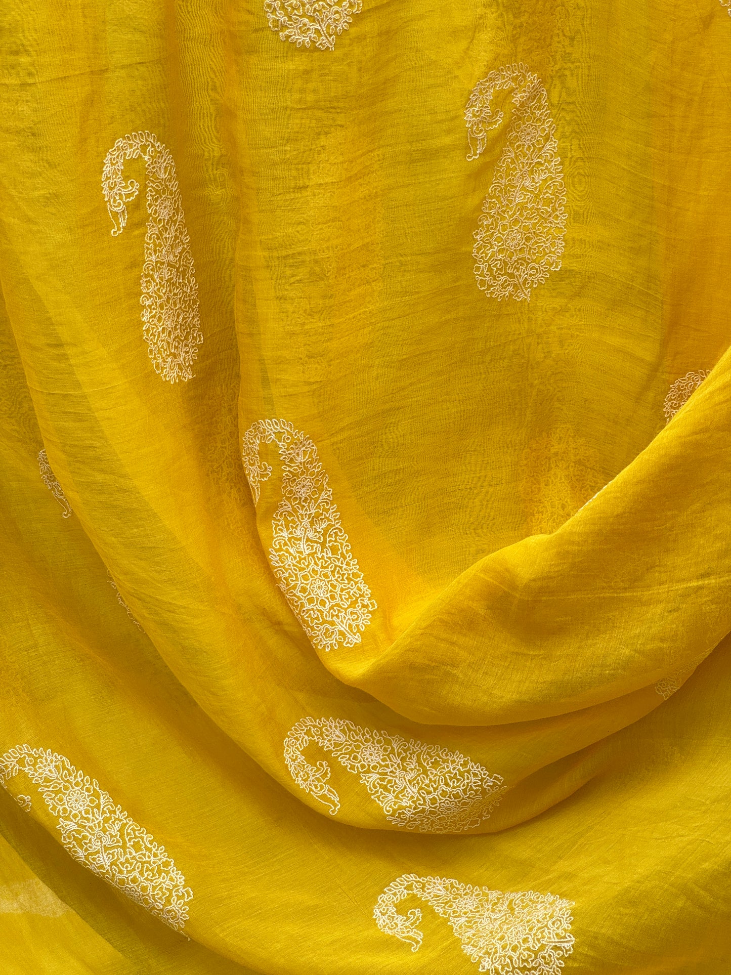 Embroidered 40 gm Banarasi Chanderi Fabric