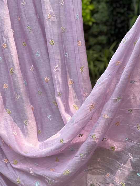 Embroidered 40gm Banarasi Chanderi Fabrics