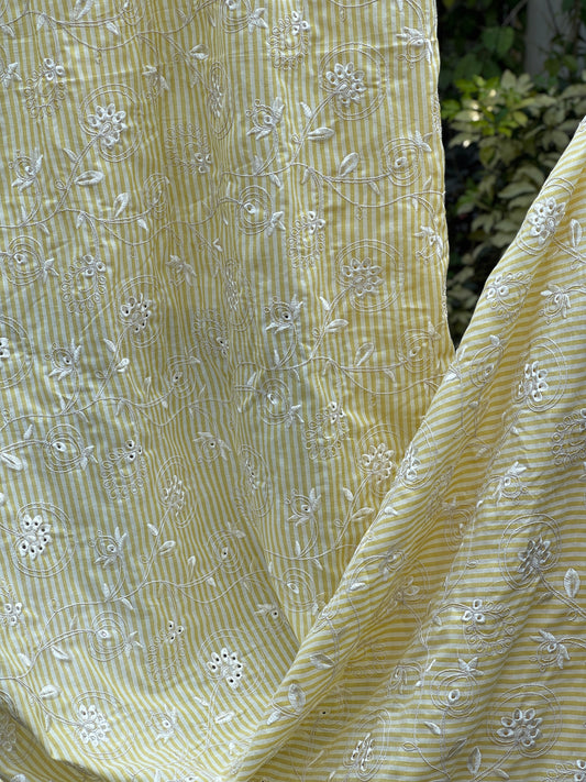 Embroidered Handloom Cotton Fabric