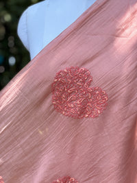 Embroidered 40 gm Banarasi Chanderi Fabric