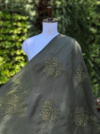 Embroidered 40 gm Banarasi Chanderi Fabric