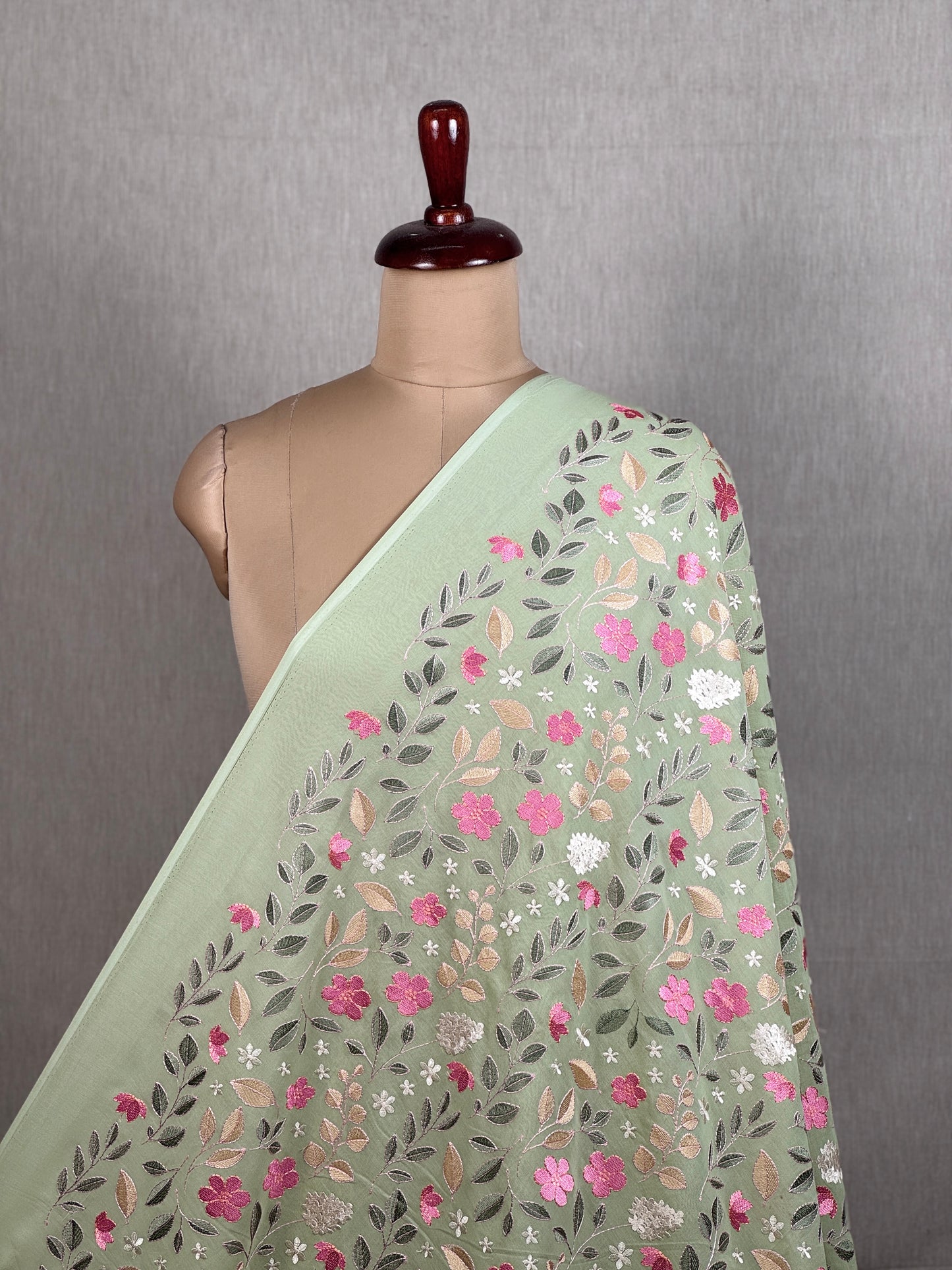 Embroidered Rubia Cotton Fabric