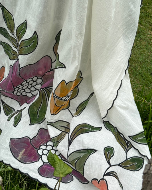 Applique Embroidered Cotton Dupatta