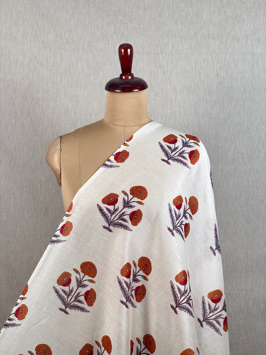 Printed Chanderi Fabric