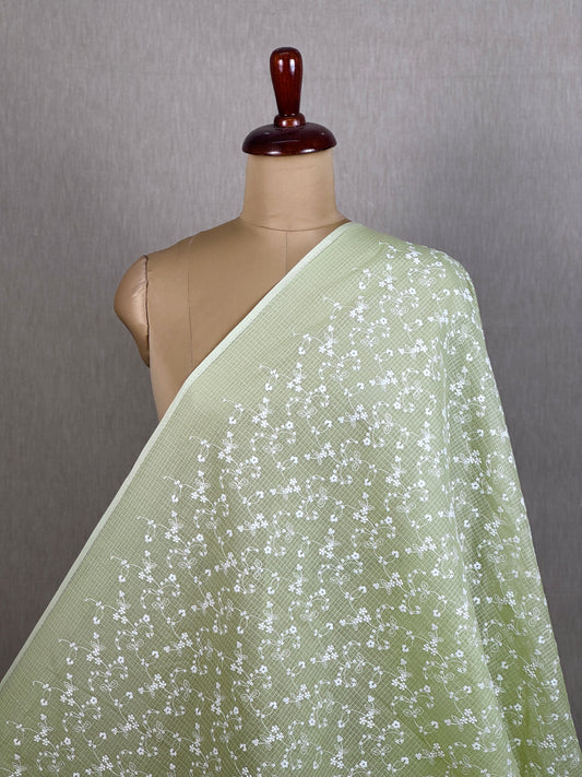 Embroidered Kota Fabric