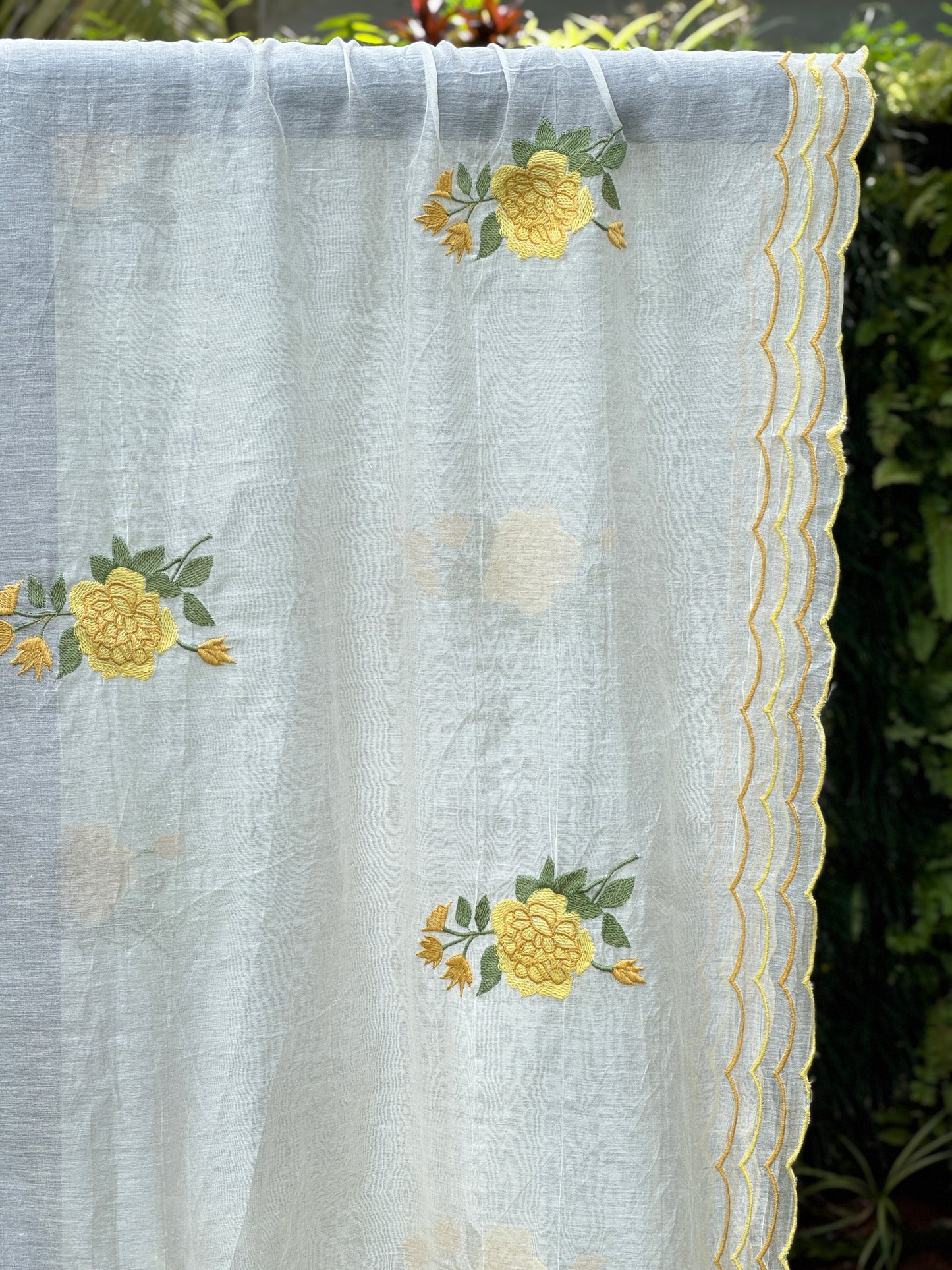 Embroidered Chanderi Dupatta