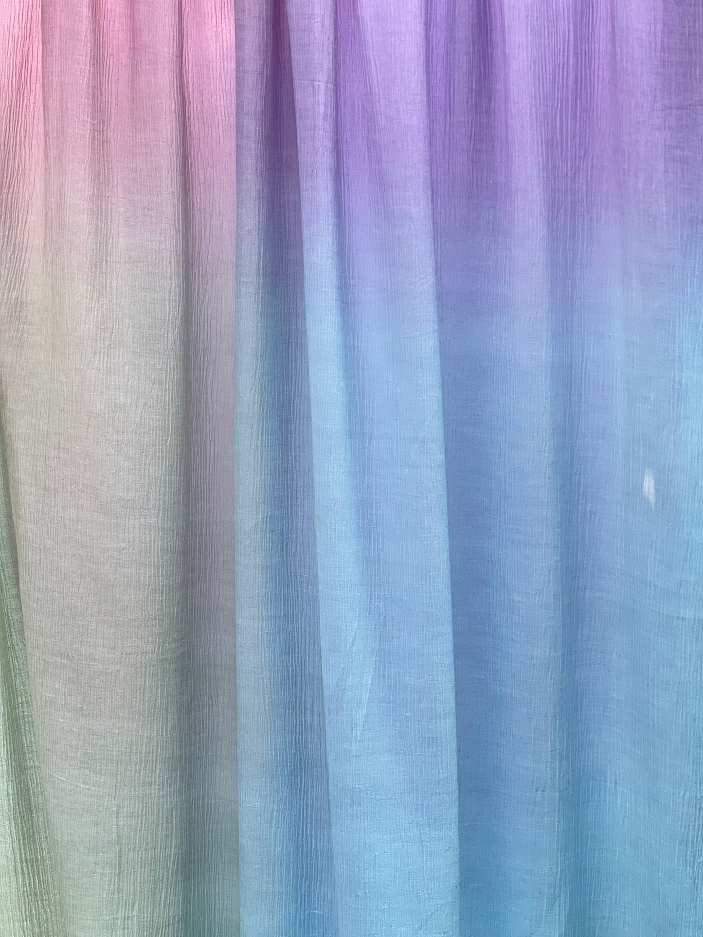 Ombré dyed 4D Crush Cotton Fabric