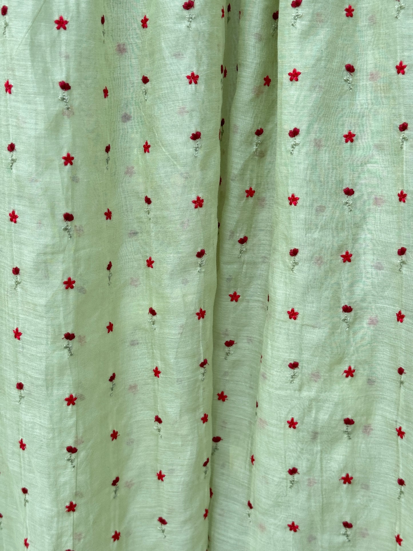 Embroidered 40 gm Banarasi Chanderi Fabric