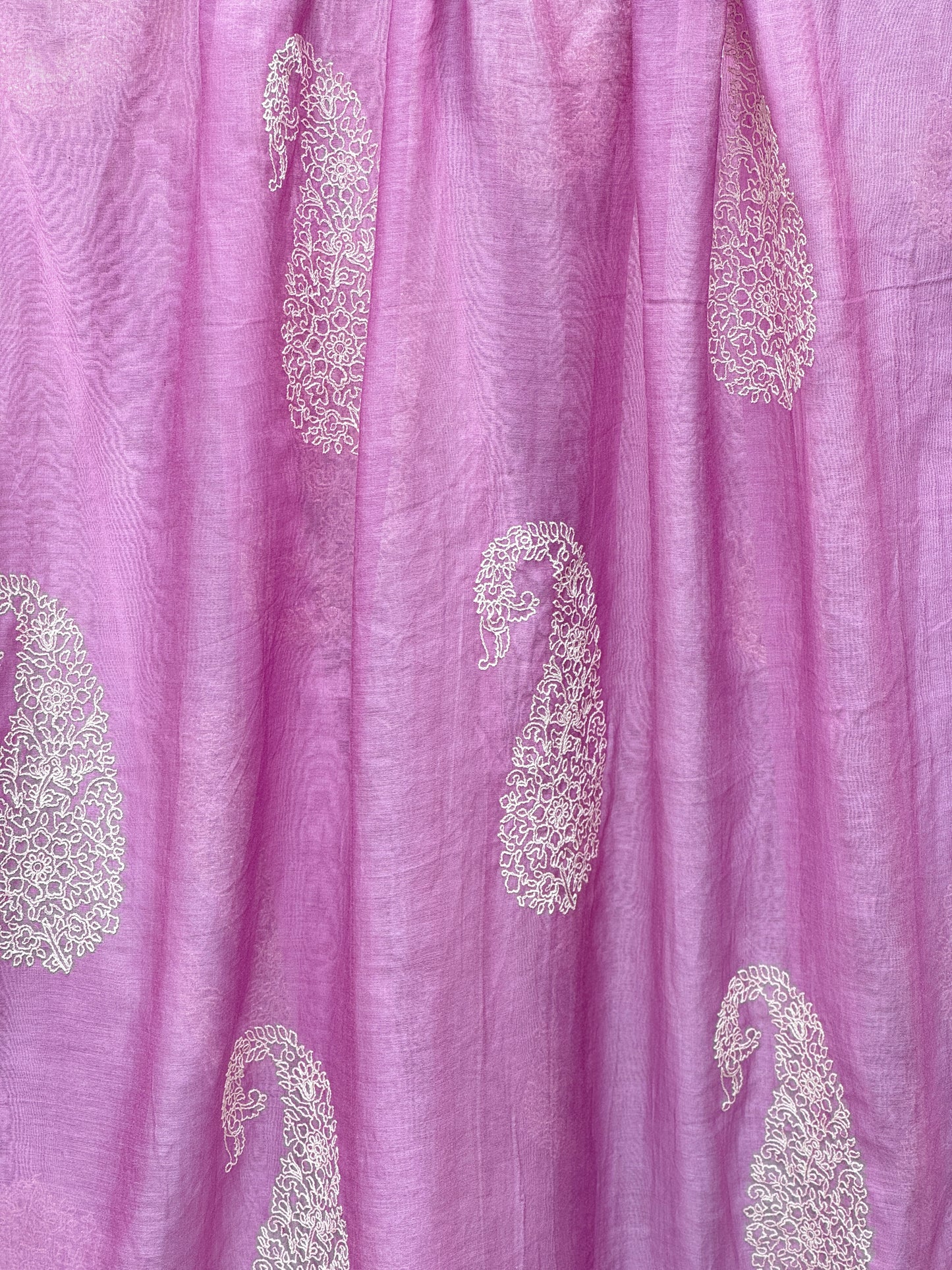 Embroidered 40 gm Banarasi Chanderi Fabric
