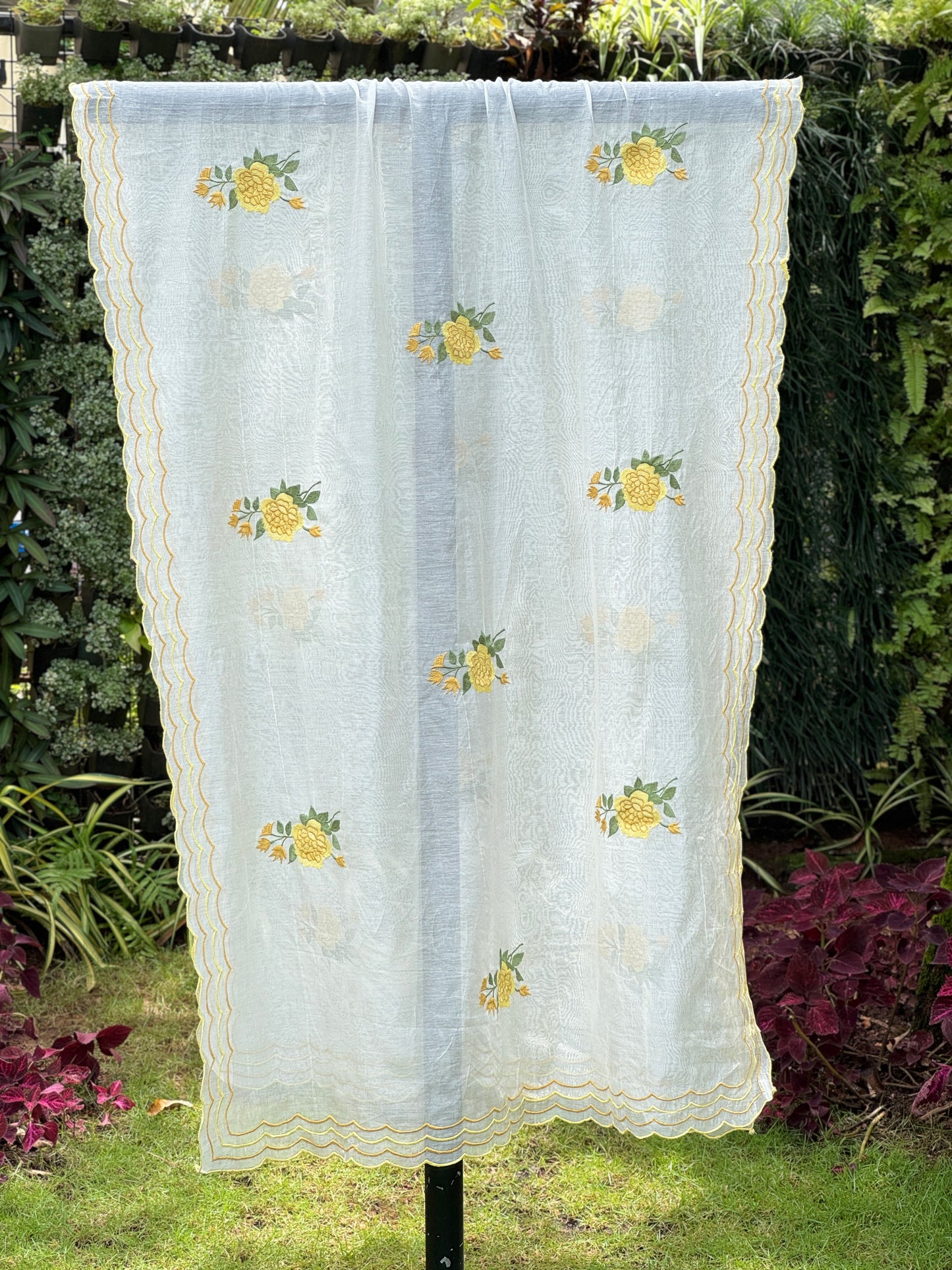 Embroidered Chanderi Dupatta